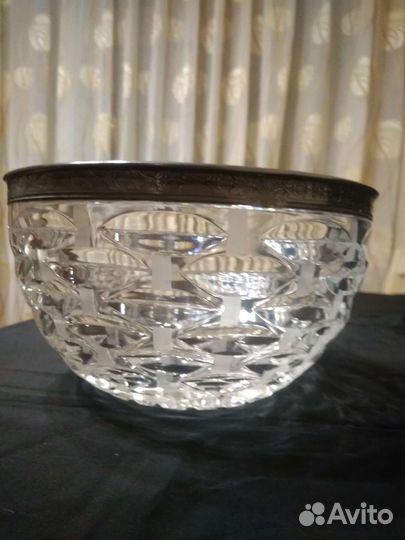 Ваза, с мельхиоровым ободком