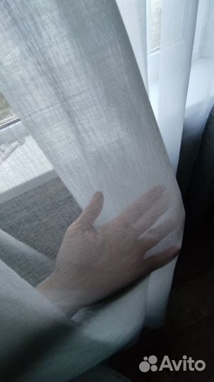 Тюль новая под лён с утяжелителем