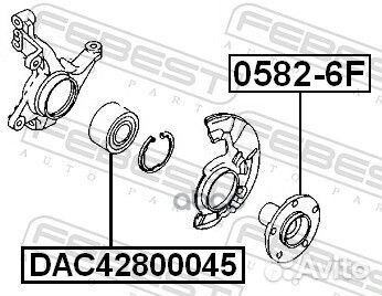 Подшипник ступичный передний (42x80x45) (mazda 6