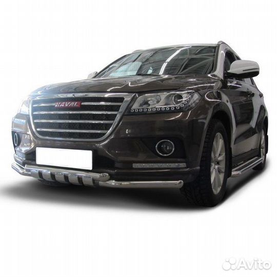 Защита переднего бампера Haval H2