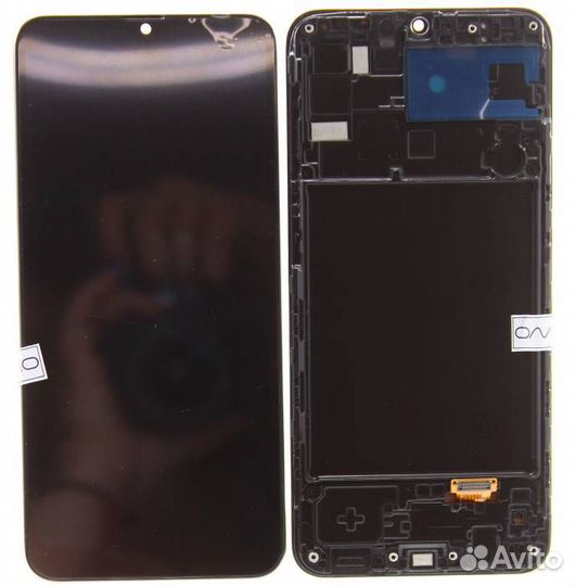 Дисплей для Samsung A20 (A205F) в рамке (On-Cell)