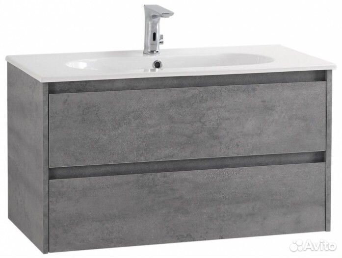 Тумба с раковиной BelBagno Kraft 90-LOV-900 Cemento Grigio