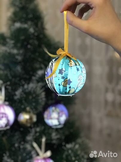 Шарик-ночник, новогодние украшения, игрушки