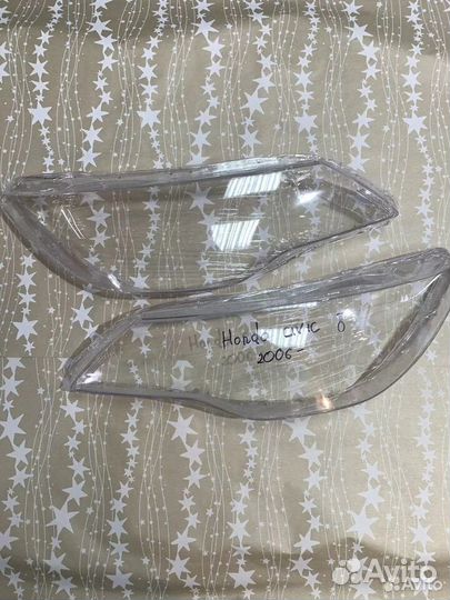 Новые Стекла фар Honda Civic 8 4D