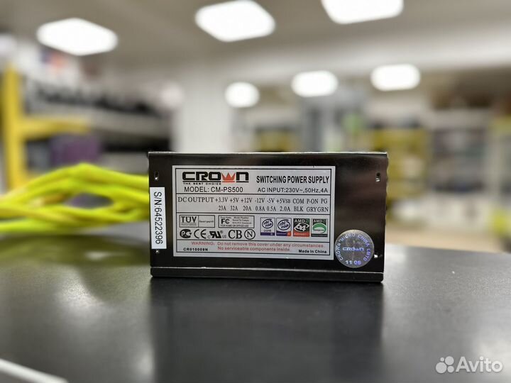 Блок питания crown CM-PS500 500W (6pin)