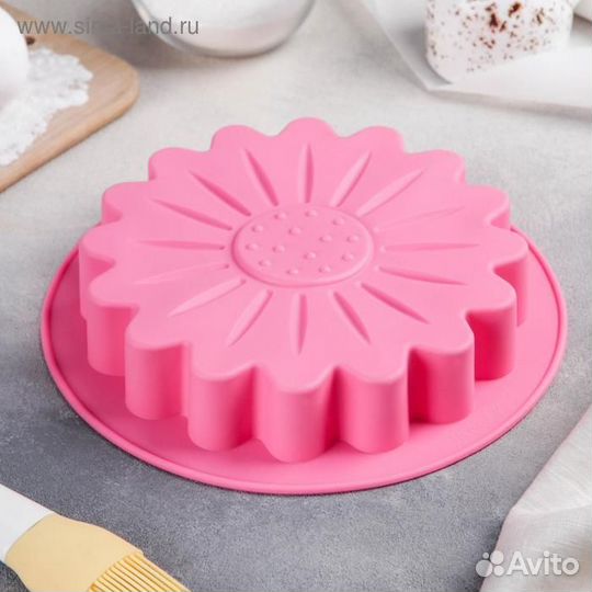 Форма для выпечки силиконовая Доляна «Гербера», d2