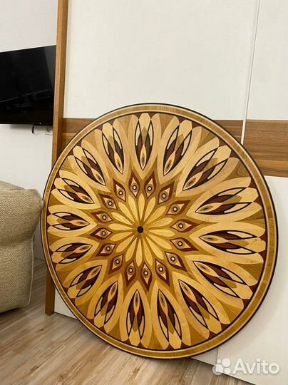 Панель мозаичная паркетная панно маркетри шпон 1