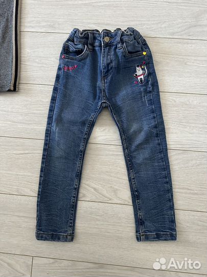 Джинсы и рубашка на девочку 104 см рост