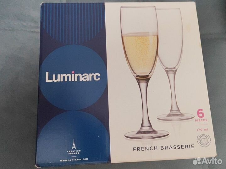 Набор бокалов для шампанского Luminarc (новые)
