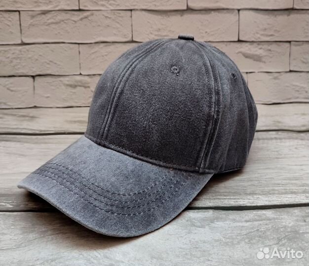 Кепка бейсболка джинсовая серая