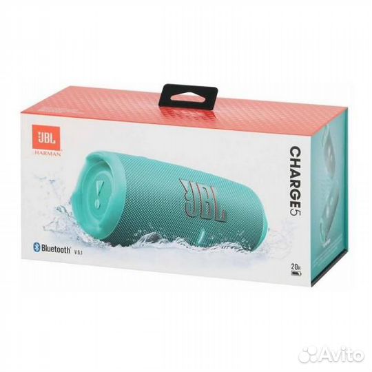 JBL Charge 5, 40 Вт, бирюзовый