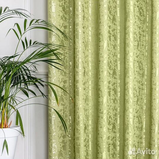 Шторы мрамор Версаль светло-зеленый новые пошив
