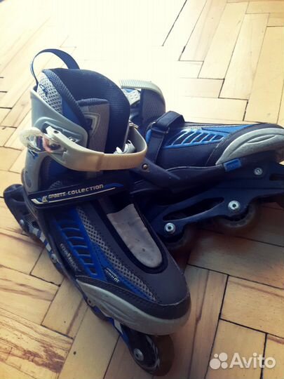 Ролики раздвижные синие (размеры 35-38)