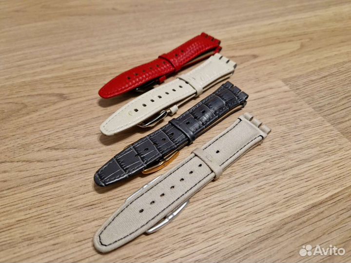 Кожаный ремешок для часов Swatch
