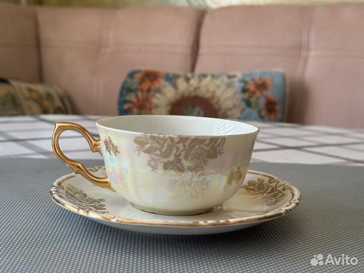 Чашка с блюдцем - фарфор из ГДР