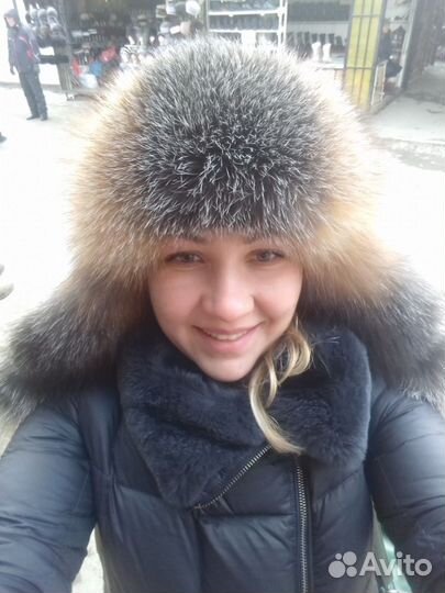 Шапка Натуральная кожа Натуральный мех