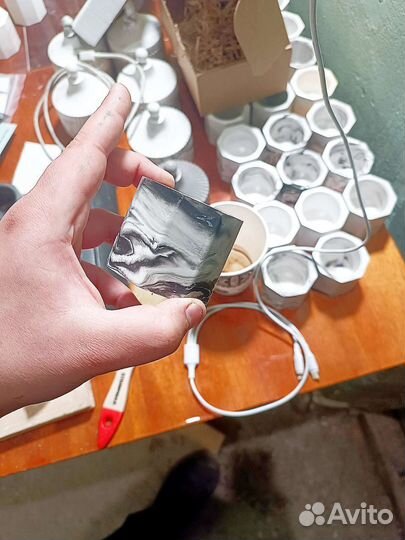 Подсвечник из гипса (кашпо)