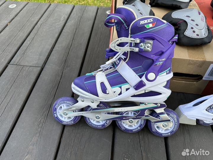 Ролики женские Roces 37 и комплект защиты