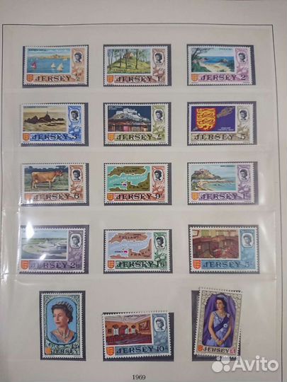 Марки острова Джерси за 1969-1982 гг. в коллекцион