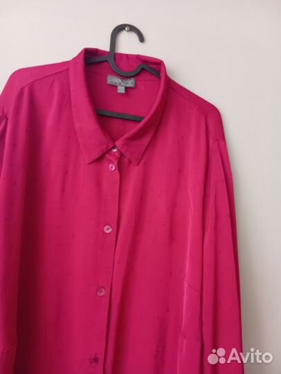 Блузка женская 62/64 малиновая Ulla popken