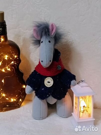 Кукла тильда Конь в пальто