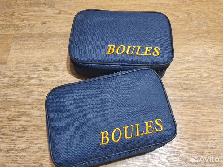 Петанк (Бочче), 6 шаров, стальной+черный