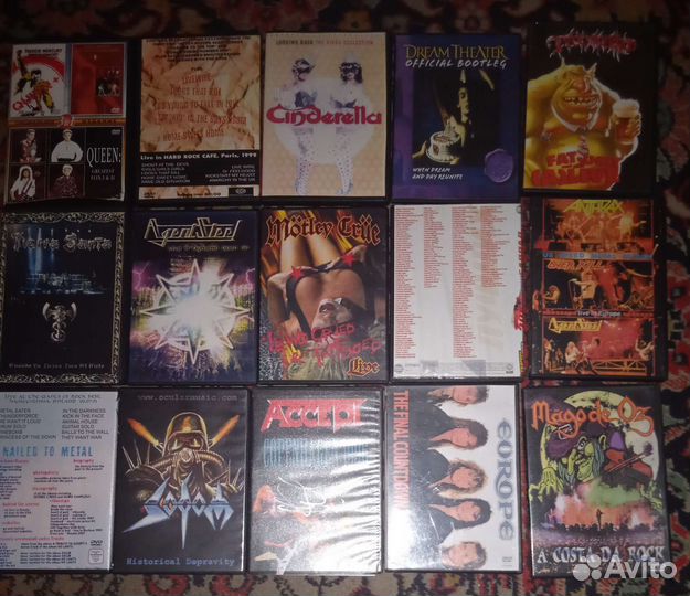 DVD металл 80-х 193 шт. Цена за все