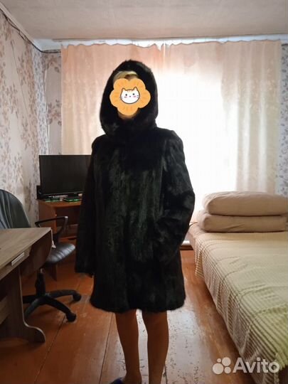 Шуба норковая с капюшоном 44 46