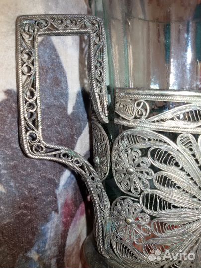 Подстаканники, солонка, серебряные ложки СССР