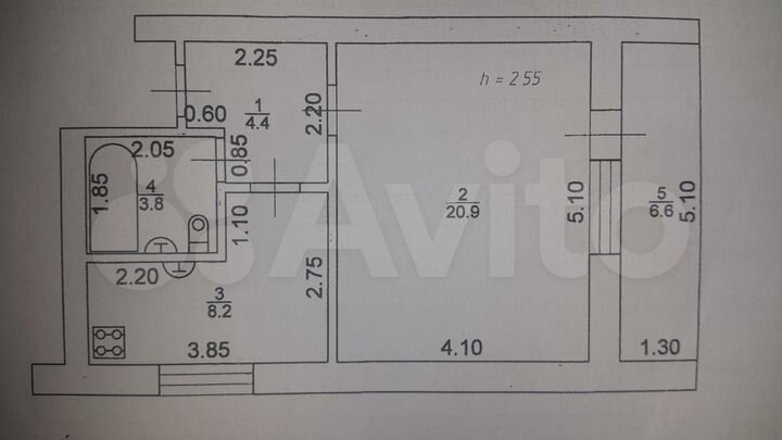 1-к. квартира, 37,3 м², 3/3 эт.