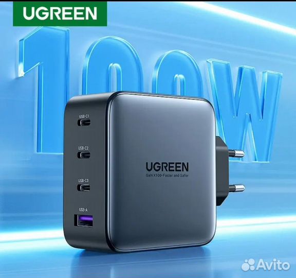 Зарядное устройство ugreen 100 w GaN