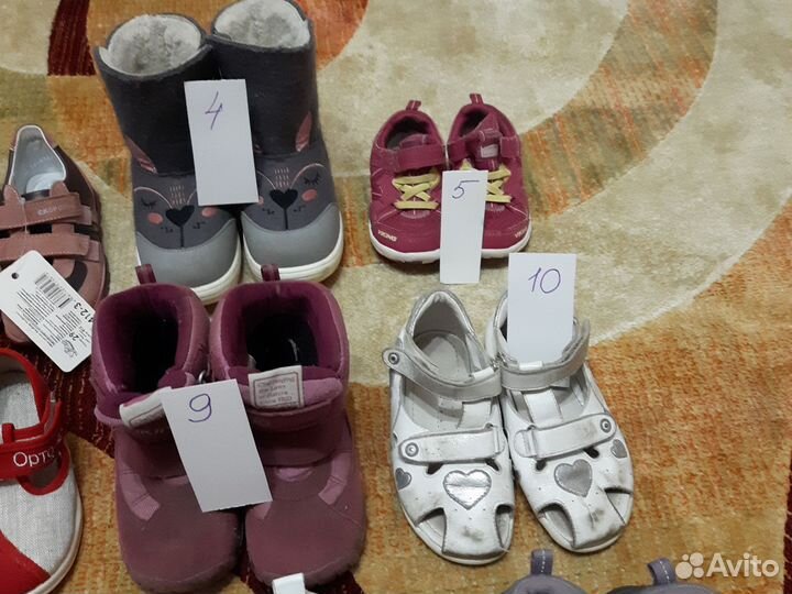 Обувь для девочки разных размеров
