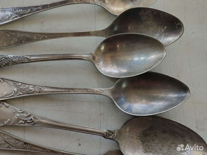 Ложки и вилка мельхиоровые СССР