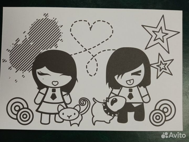 Карточки японские немаркированные, серия 5 шт