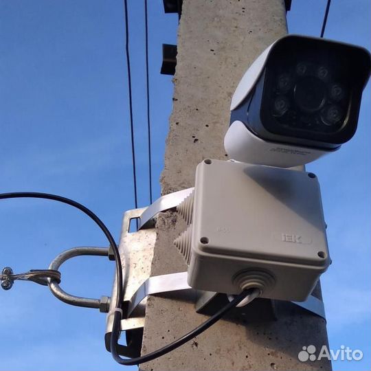 Видеокамера + аккумулятор на столб