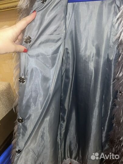 Шуба песец вязаная