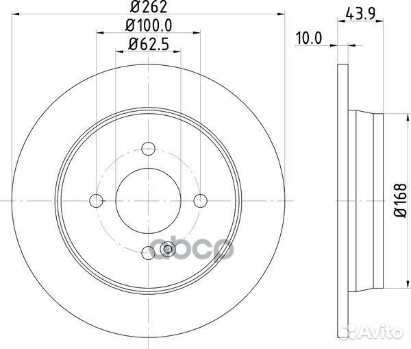 Диск тормозной зад ND6075K nisshinbo