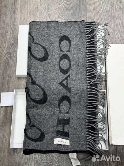 Шарф Двухсторонний Coach черный