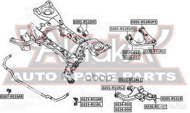 Опора шаровая nissan pathfinder 04- зад.ниж. AS