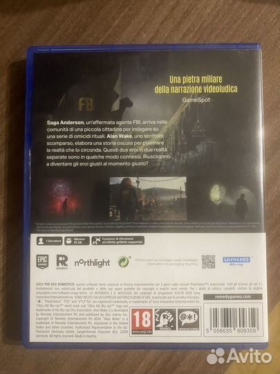 Alan wake 2 ps5 диск