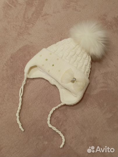 Шапка зимняя для девочки до 44