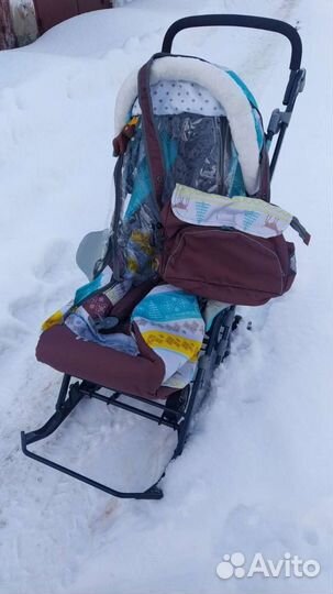 Детские санки коляска ника