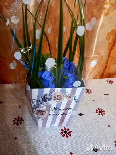 Букет из мыльных роз