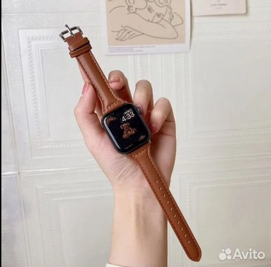 Ремешок кожаный для apple watch 42-44-45-49mm