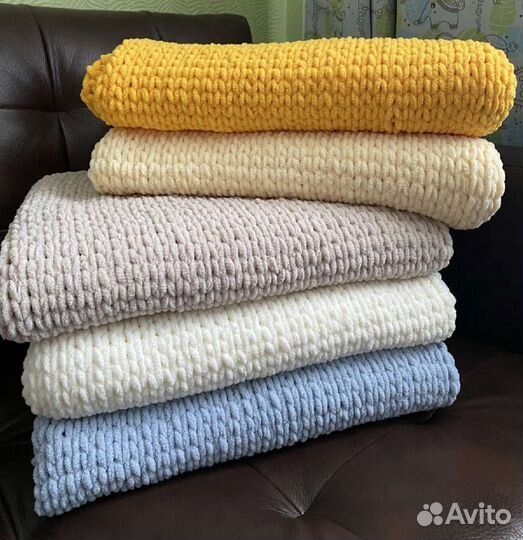 Плед детский вязаный ручная работа