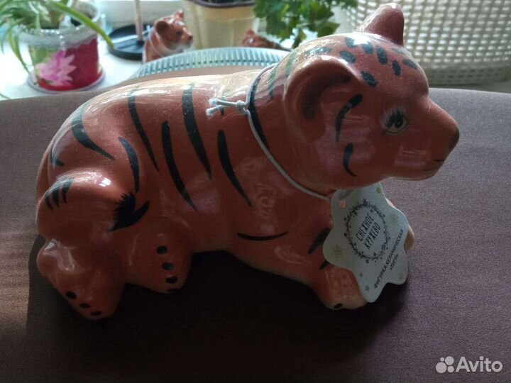 Сувенир тигр керамика новый