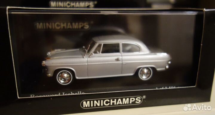 Borgward Isabella 1959 серебристый 1/43 Minichamps