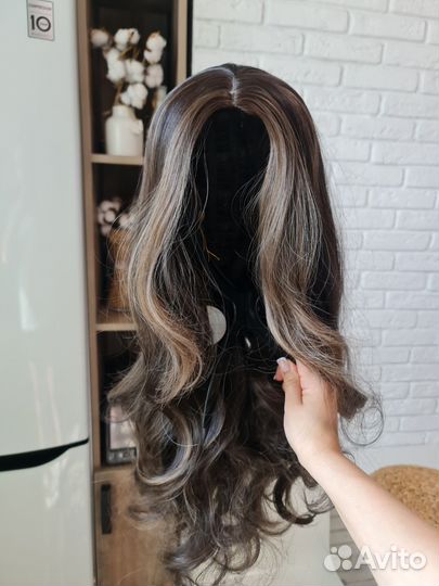 Парик длинный шатен