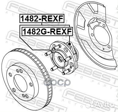 Ступица передняя SsangYong Rexton 01 1482grexf