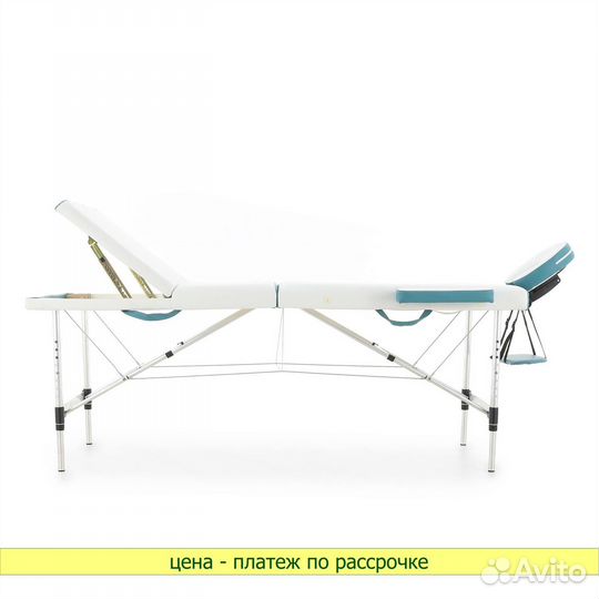 Стол массажный jfal01A NEW 2020 бело-бирюзовый
